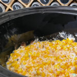 slow cooker with saucy corn