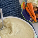 mashed potatoes next to carrots