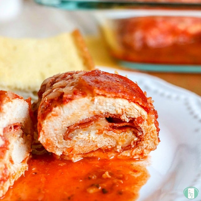 Pizza Stuffed Chicken - Freezer Meals 101 Club