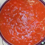 huge bowl of red sauce