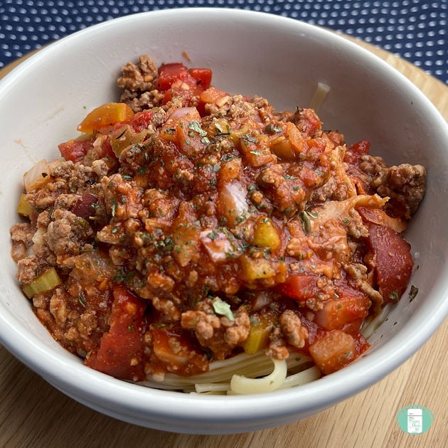 Chunky Bolognese Sauce - Freezer Meals 101 Club