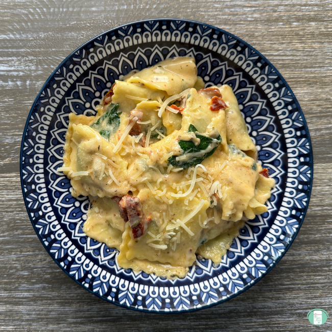 Tuscan Sundried Tomato Ravioli Sauce - Freezer Meals 101 Club