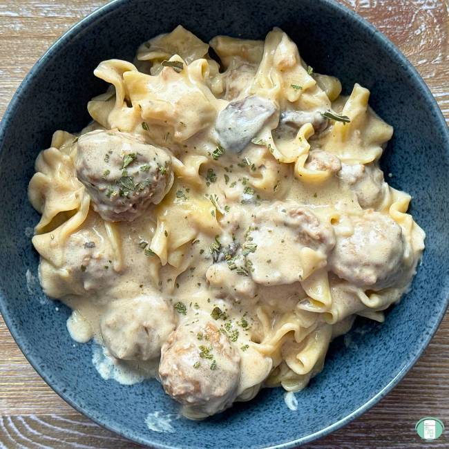 Crock Pot Meatball Stroganoff - Freezer Meals 101 Club