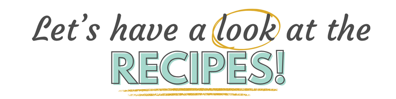let's have a look at the recipes