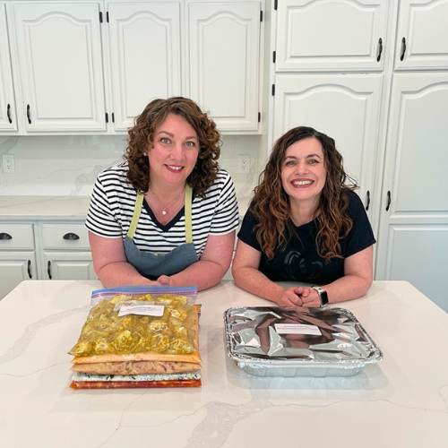 Sharla and Christie in Sharla's kitchen