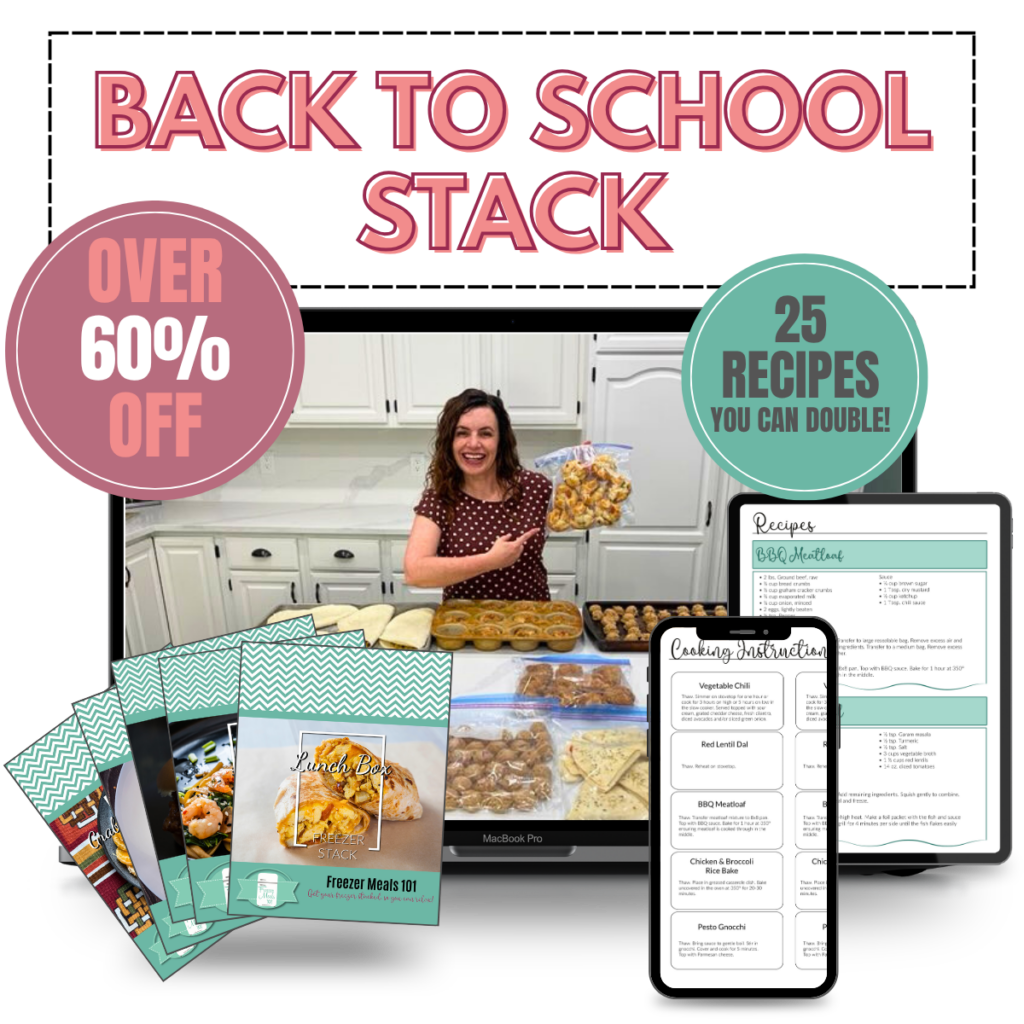 back to school stack image over 60% off 25 recipes you can double photos of PDFs, sharla making food and devices using the pdfs